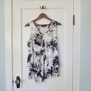 Papa Vancouver Sleeveless Top – Size XL – White/Black/Grey